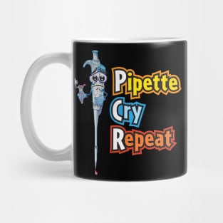 Pipette Cry Repeat Sad Cartoon Character Mug